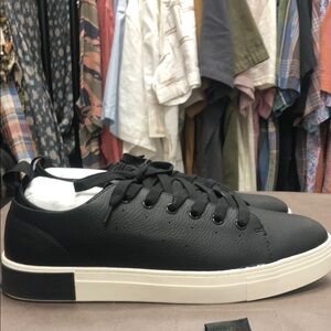 Strauss+Ramm Black Leather Men's Sneakers